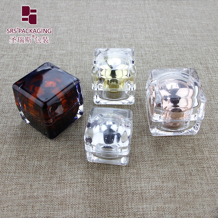 Hot Sale Custom Square Acrylic Plastic 10g 15g 30g 50g Cosmetic Eye Cream Jars