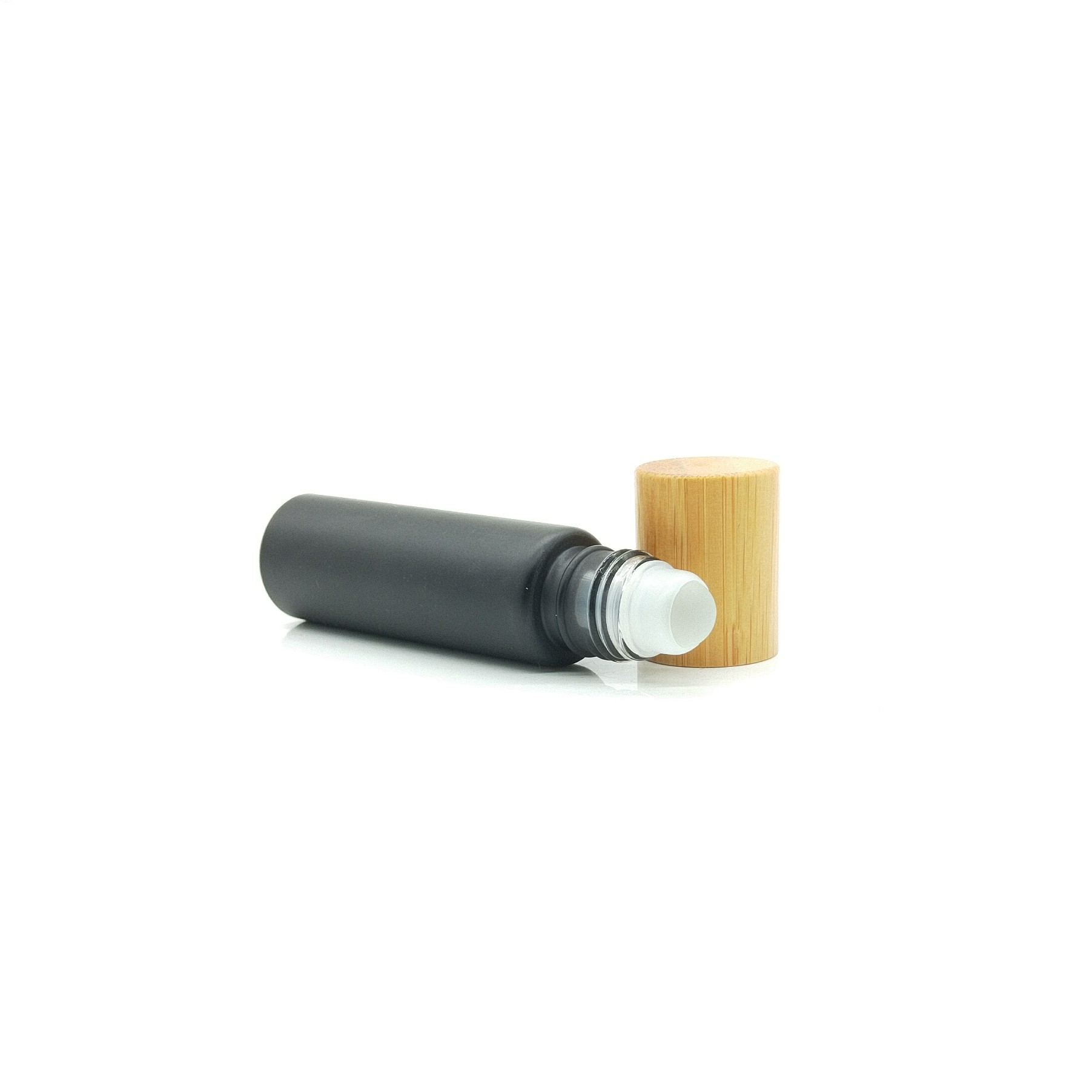 Hot Sale Eco-friendly 10g 10ml Bamboo Lid Black Roller Bottle Essential OIl Bamboo Bottle for Perfume