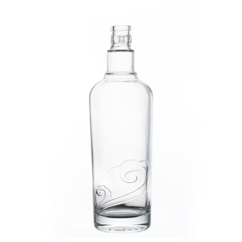 Hot Sale Empty Clear Crystal Glassware High Quality Glass Bottle for Liquor 500ml Customize
