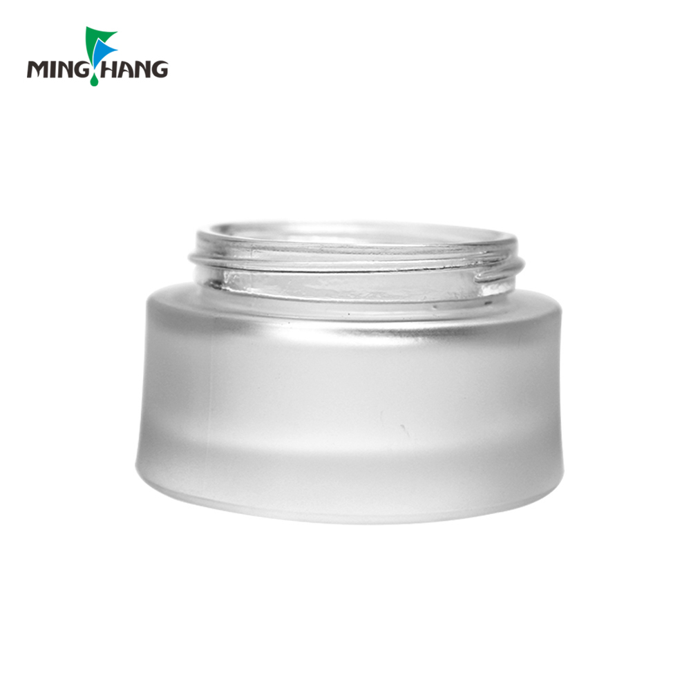 Hot Sale Empty Frost Glass Cosmetic Packaging 10g 50g acrylic luxury 50ml cosmetic Cream Jar