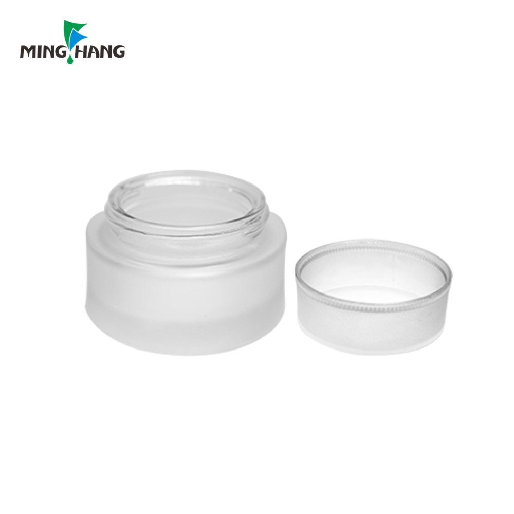 Hot Sale Empty Frost Glass Cosmetic Packaging 10g 50g acrylic luxury 50ml cosmetic Cream Jar