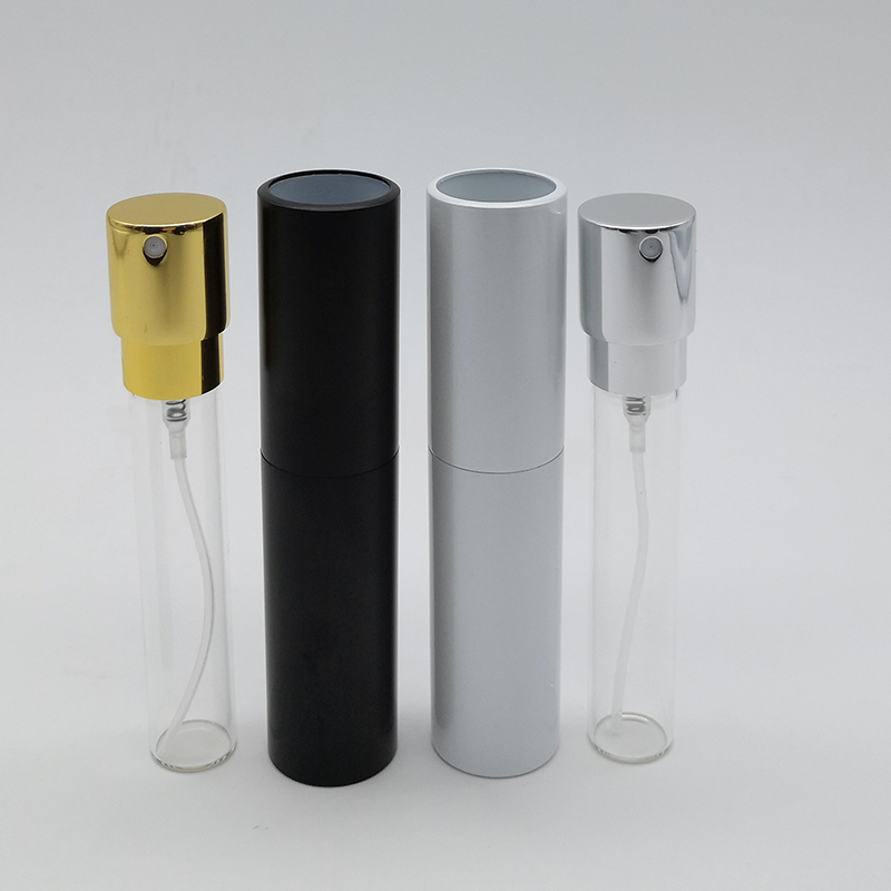 Hot Sale Empty Round Aluminum Travel Pocket Twist Fine Mist Spray 10ml Perfume Bottles