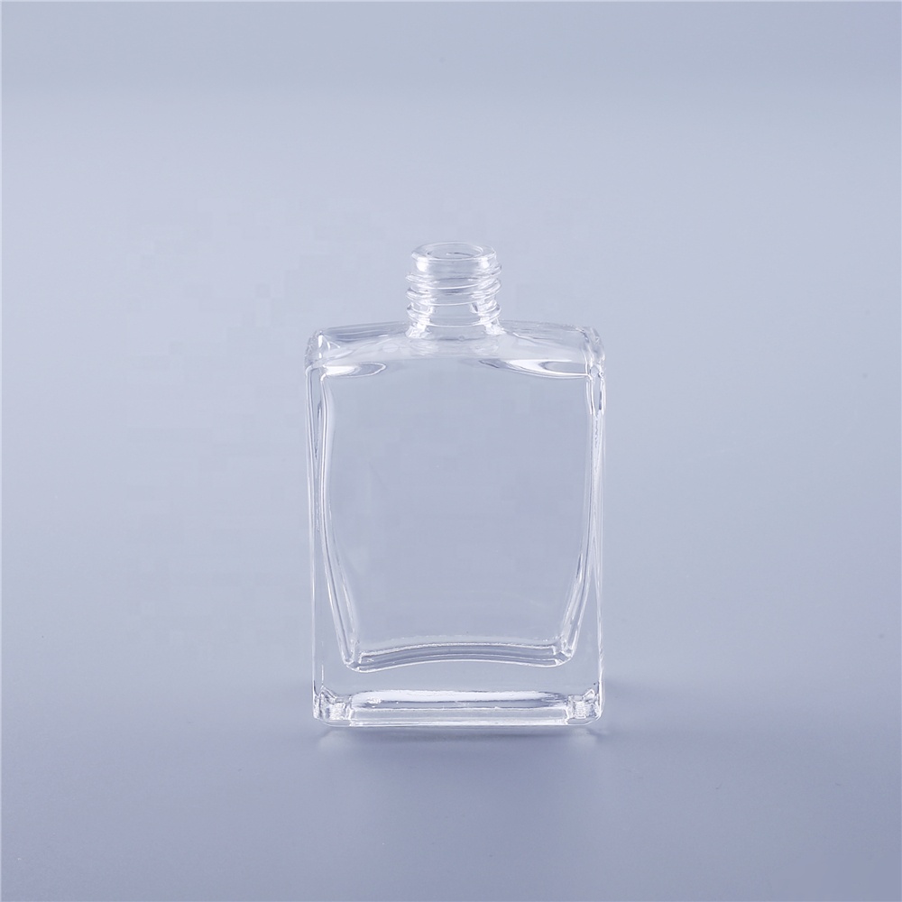 Hot Sale Essential Oil Cosmetic Package Clear Glass Dropper Square Bottle 50ml In Stocks