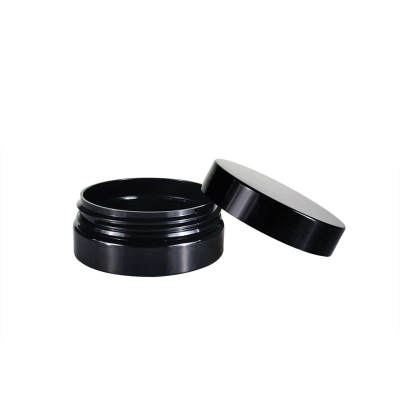 Hot Sale Factory Price Wholesale Black Cream Container Cosmetics Packaging Empty Round Containers PET Plastic Jars