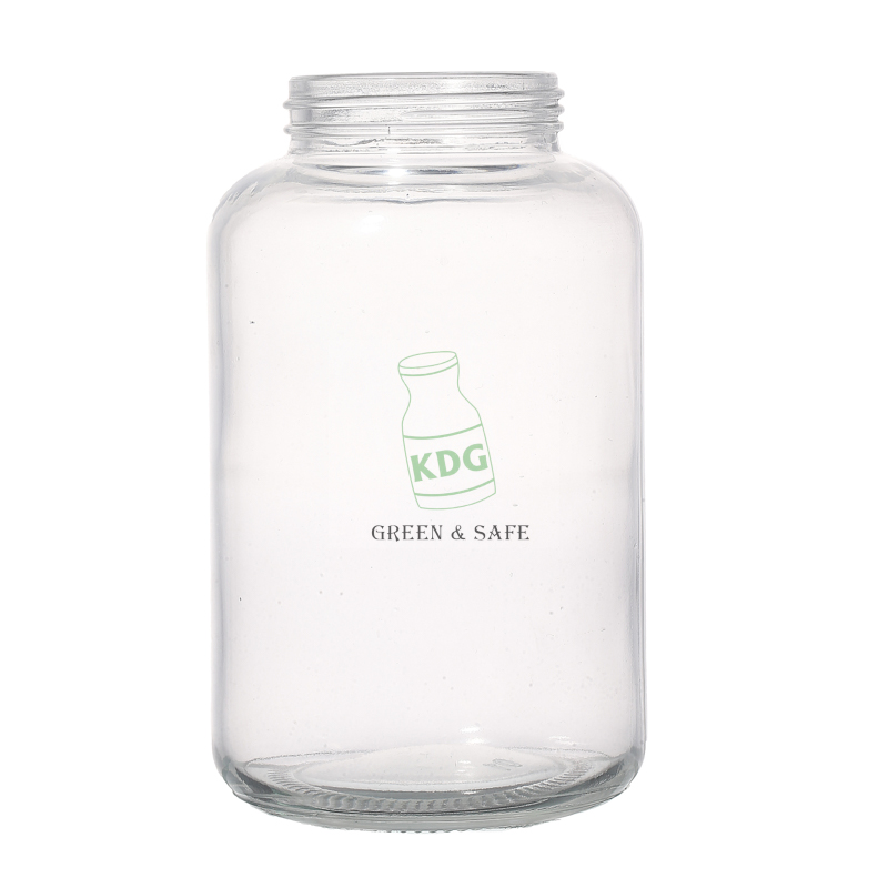 Hot Sale Factory Supply Customize Beverage Empty Clear Round 500ml Glass Bottle with Lids