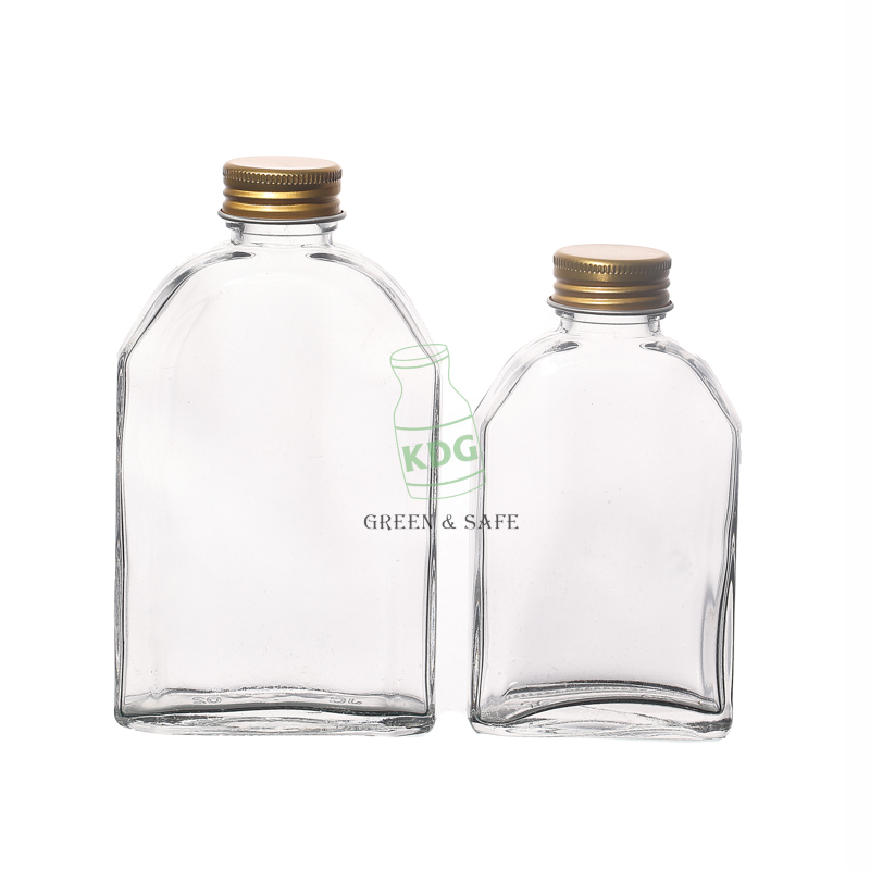 Hot Sale Factory Supply Flint Multiple Capacities Customize Empty Clear Glass Bottle with Lid 100ml 200ml 500ml