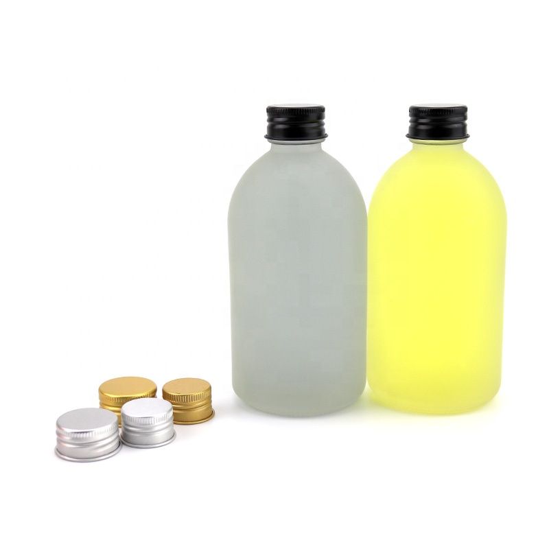 Hot Sale Frost Round Water Milk Tea Bottle Customizable Milk Bottle Beverage Water Juice Milk Bottle With Screw Cap