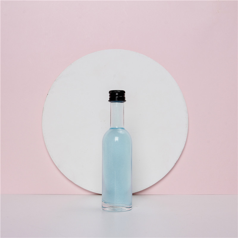 Hot Sale Glass Bottle For Water Drinking Juice Glass Packing With Black Or White Plastic Lids