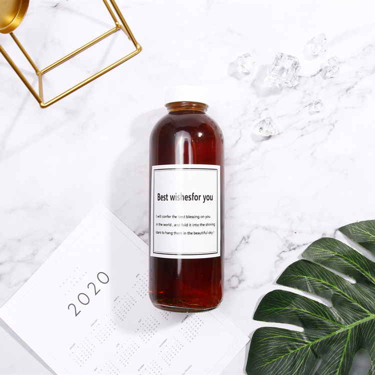 Hot Sale Glass Bottle With Label Beverage Juice Kombucha Bottles 500ml