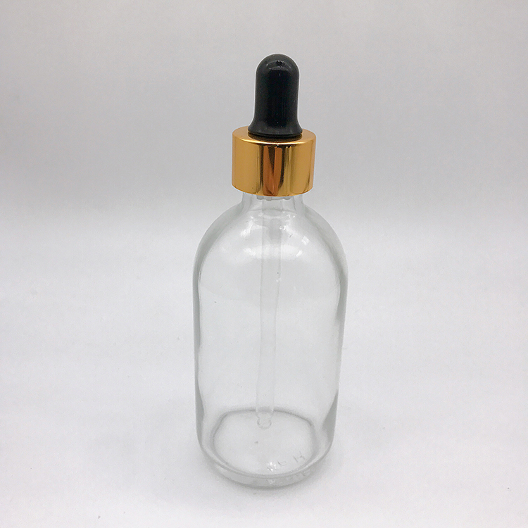 Hot Sale Glass Dropper Bottle 30ml 50ml 100ml Clear Dropper Bottle Flat Cylinder Bottle