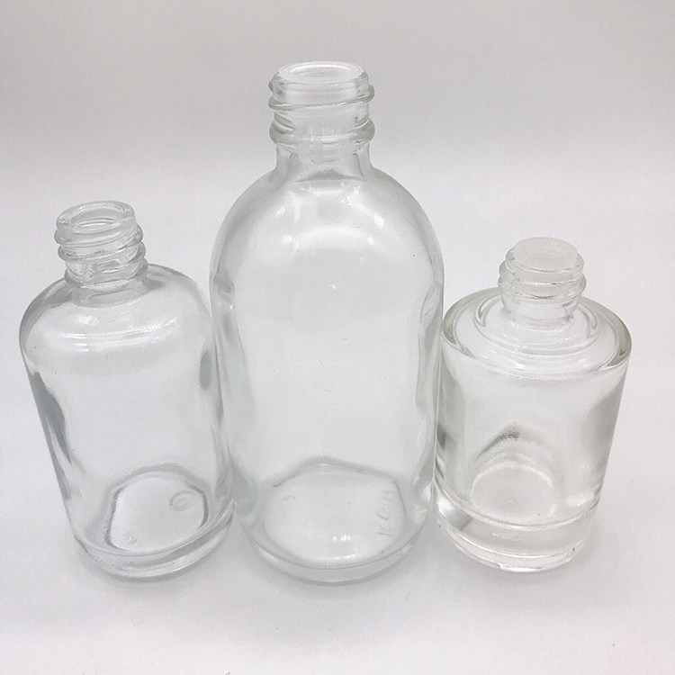 Hot Sale Glass Dropper Bottle 30ml 50ml 100ml Clear Dropper Bottle Flat Cylinder Bottle