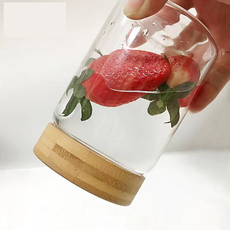 Hot Sale Household Kitchen Storage Glass Jar Spice Tea Nut Container With Bamboo Lid