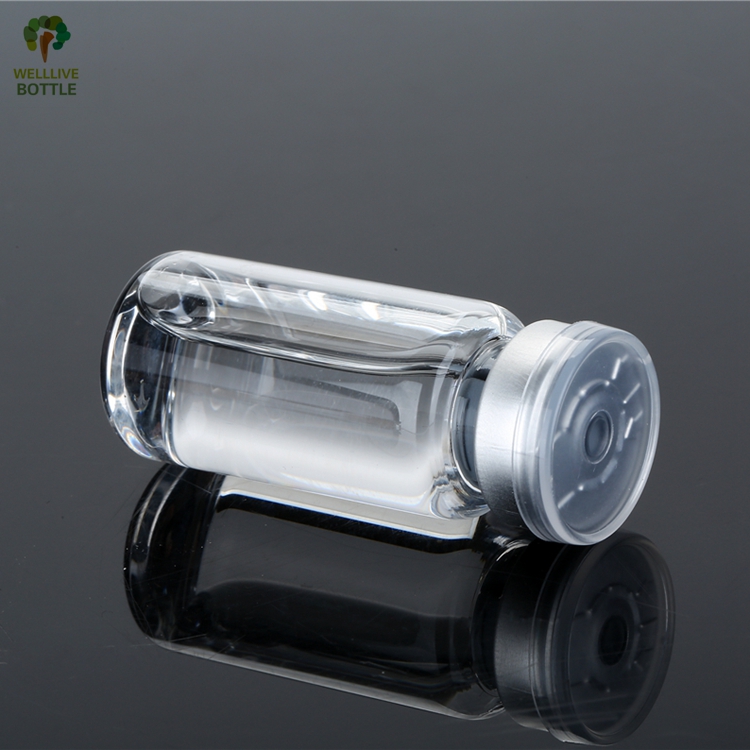 Hot Sale Medical Glass Bottle with Flip Off Cap for Clear Penicillin Bottle