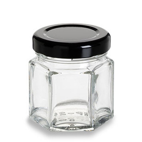Hot Sale Metal Lid 500g 1000g Hexagonal Honey Chili Sauce Glass Bottles
