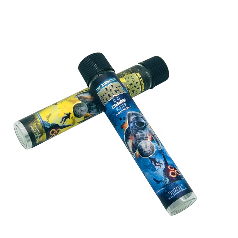 Hot Sale Moonrock Pre roll tube with sticker label for hempblunts joints custom label welcomed