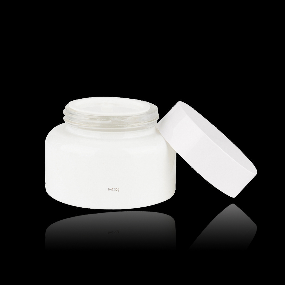 Hot Sale New Style Custom Glass Container 30g White Cosmetic Jar For Skin Cream