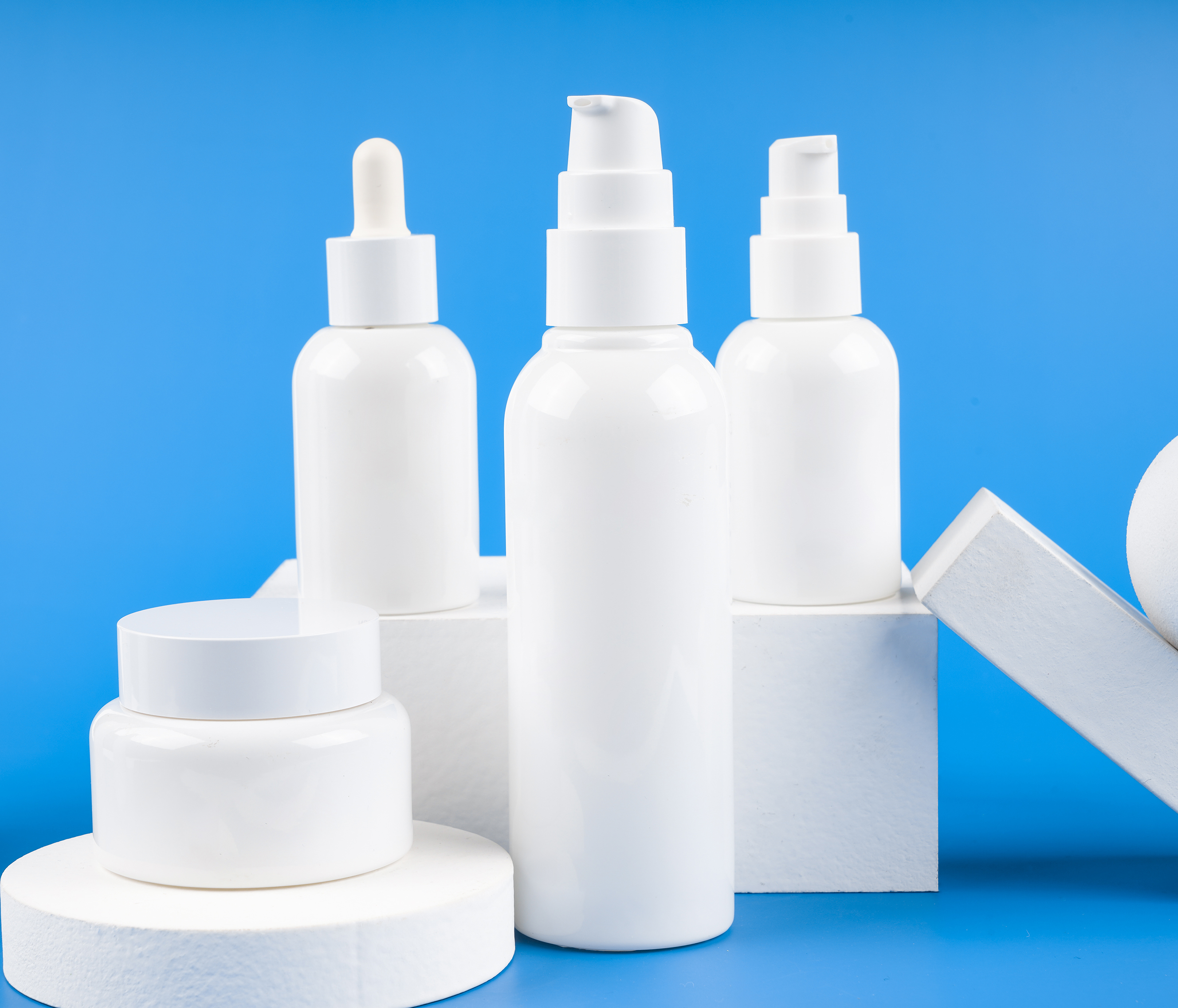 Hot Sale New Style Custom Glass Container 30g White Cosmetic Jar For Skin Cream