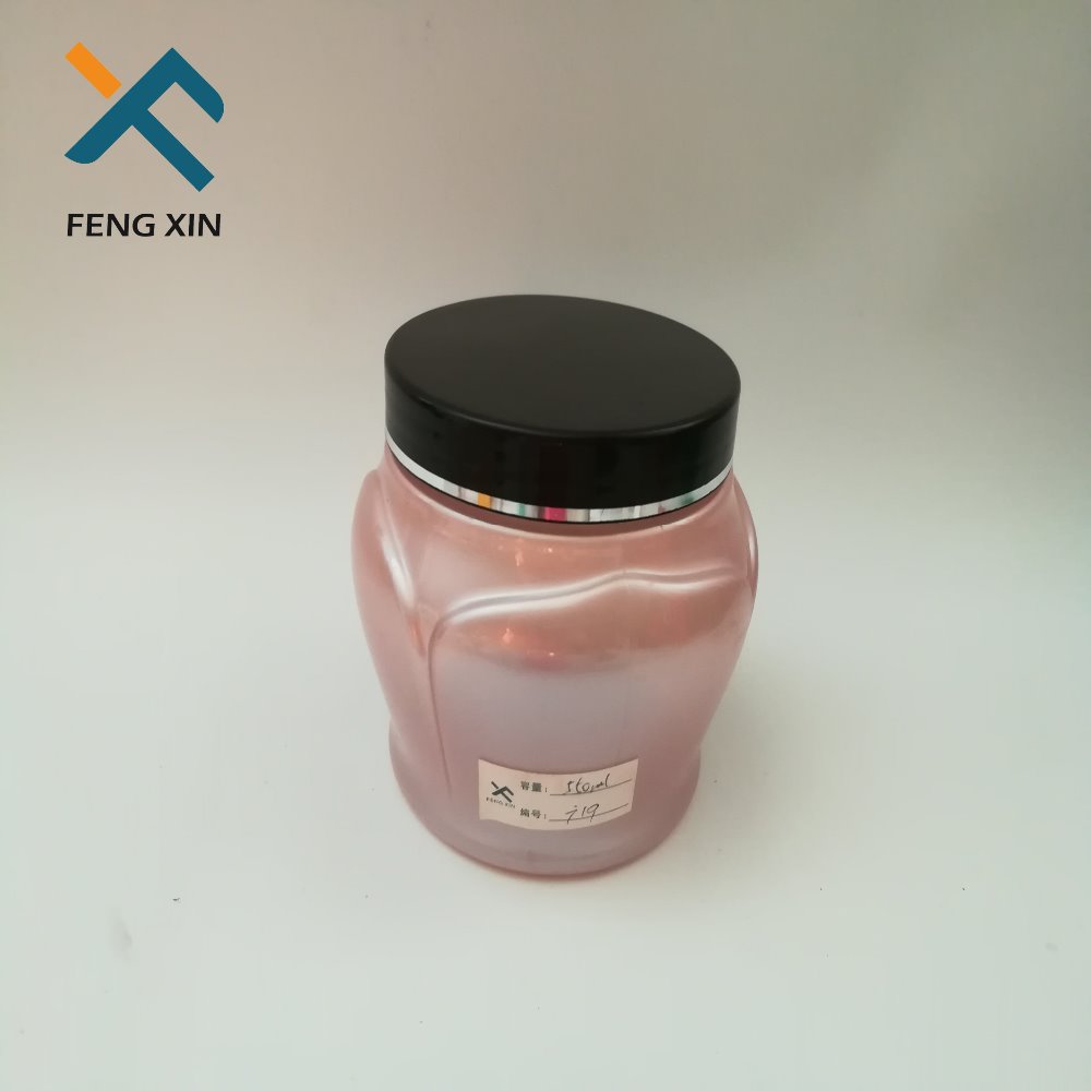Hot Sale PET Packaging Containers Jar 500ml hair cream jars with lids