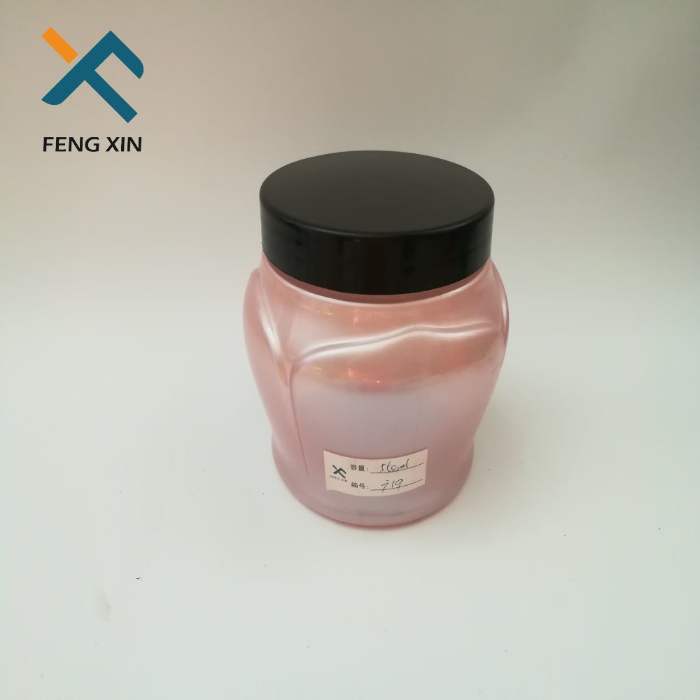 Hot Sale PET Packaging Containers Jar 500ml hair cream jars with lids