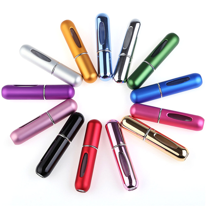 Hot Sale Portable 5ml 8ml Travel Mini Container Aluminum Refillable Perfume Spray Bottle Empty Cosmetic Container Perfume Bottle