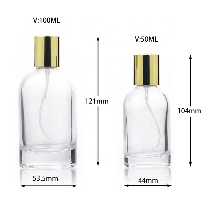 Hot Sale Round 50ml 100ml Bottle Perfume Glass Perfume Empty Bottles