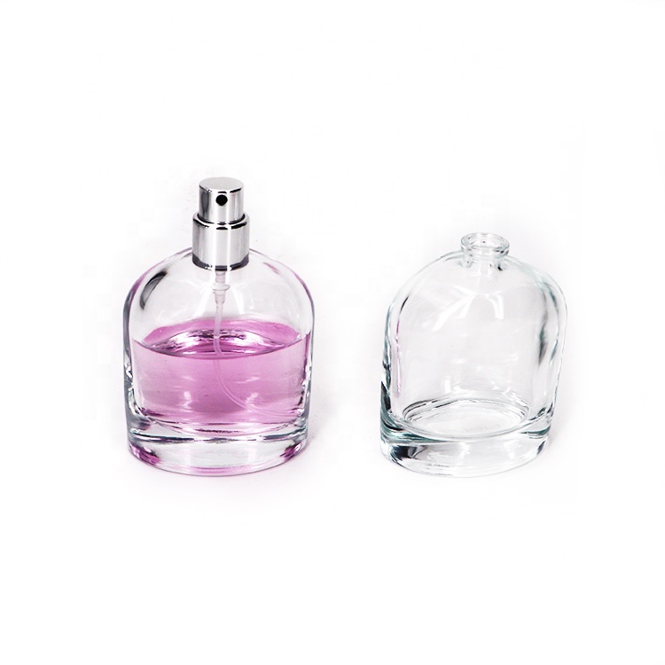 Hot Sale Round Clear Empty Luxury Glass Perfume Spray Bottle 55 ml For Women