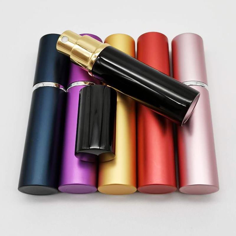 Hot Sale Round Gold Fine Mist Pocket Cosmetic 5ml 8ml 10ml 15ml 20ml Aluminum Refillable Perfume Spray Bottle