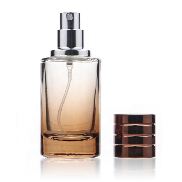 Hot Sale Round Refillable Screw Spray Colorful Glass Airless Perfume Bottle 30ml With Black Cap