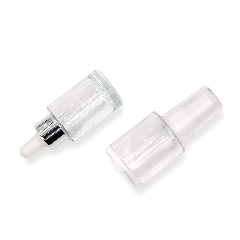 Hot Sale Round clear Essential Oil Glass bottle dropper bottles customized