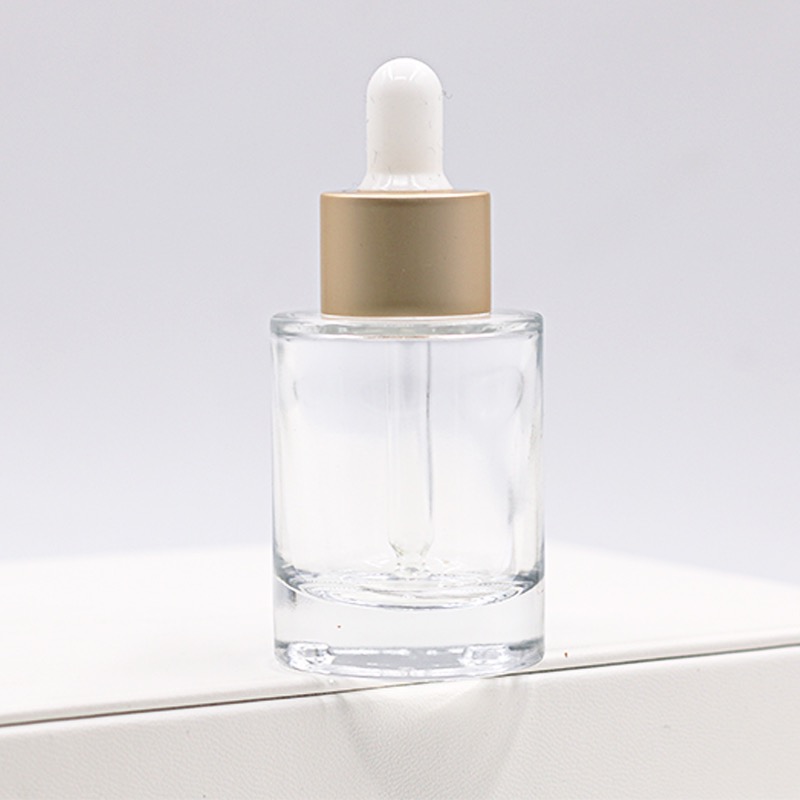 Hot Sale Round clear Essential Oil Glass bottle dropper bottles customized