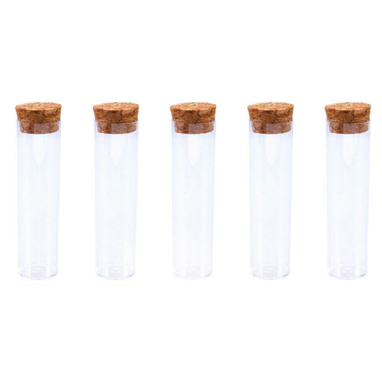 Hot Sale Small Mini Borosilicate Glass Tube Jar 5ml 10ml Glass Bottles with Cork Lids