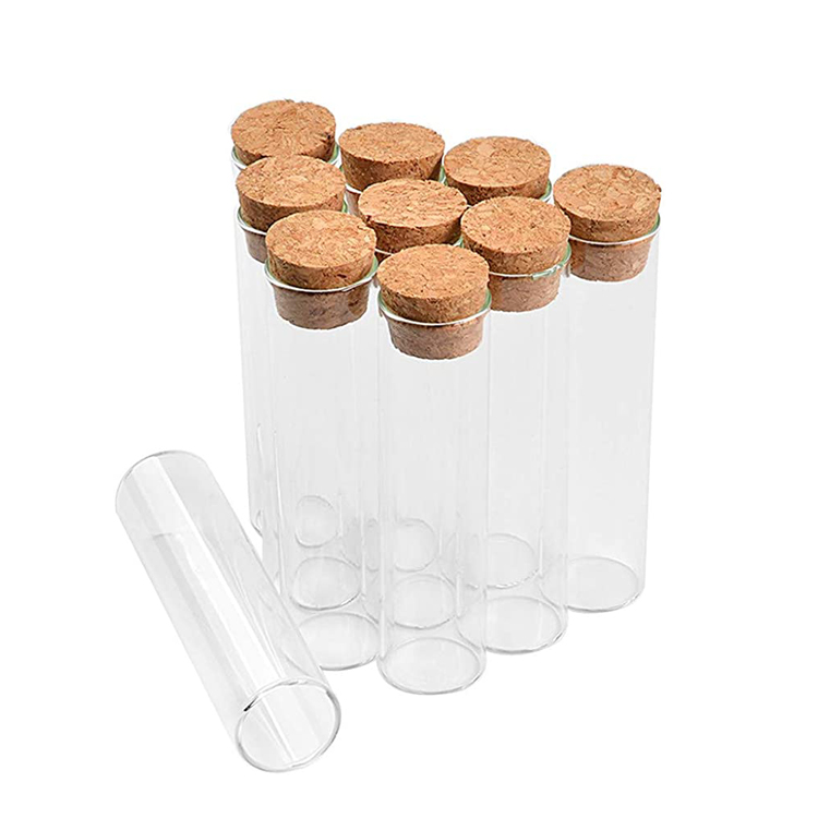 Hot Sale Small Mini Borosilicate Glass Tube Jar 5ml 10ml Glass Bottles with Cork Lids