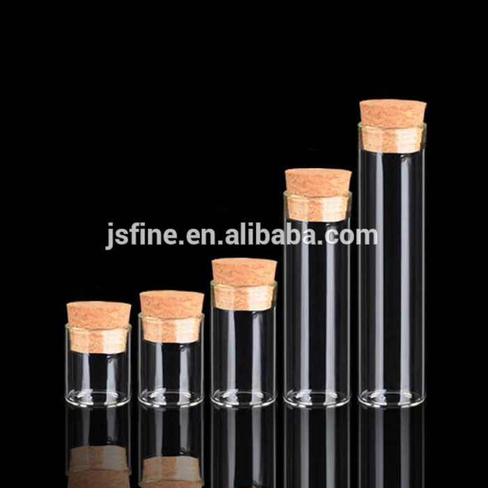 Hot Sale Small Mini Borosilicate Glass Tube Jar 5ml 10ml Glass Bottles with Cork Lids