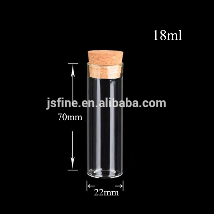 Hot Sale Small Mini Borosilicate Glass Tube Jar 5ml 10ml Glass Bottles with Cork Lids