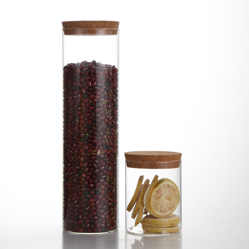 Hot Sale Spice Jars Glass Kitchen ware Pyrex Glass Storage Jar With Stainless Steel Lid