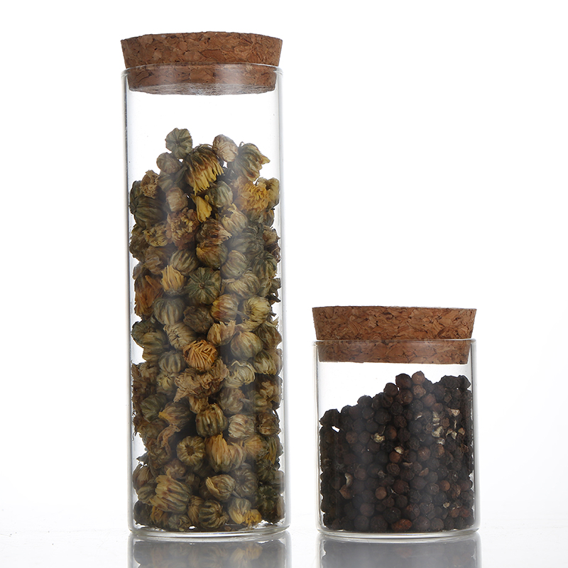 Hot Sale Spice Jars Glass Kitchen ware Pyrex Glass Storage Jar With Stainless Steel Lid