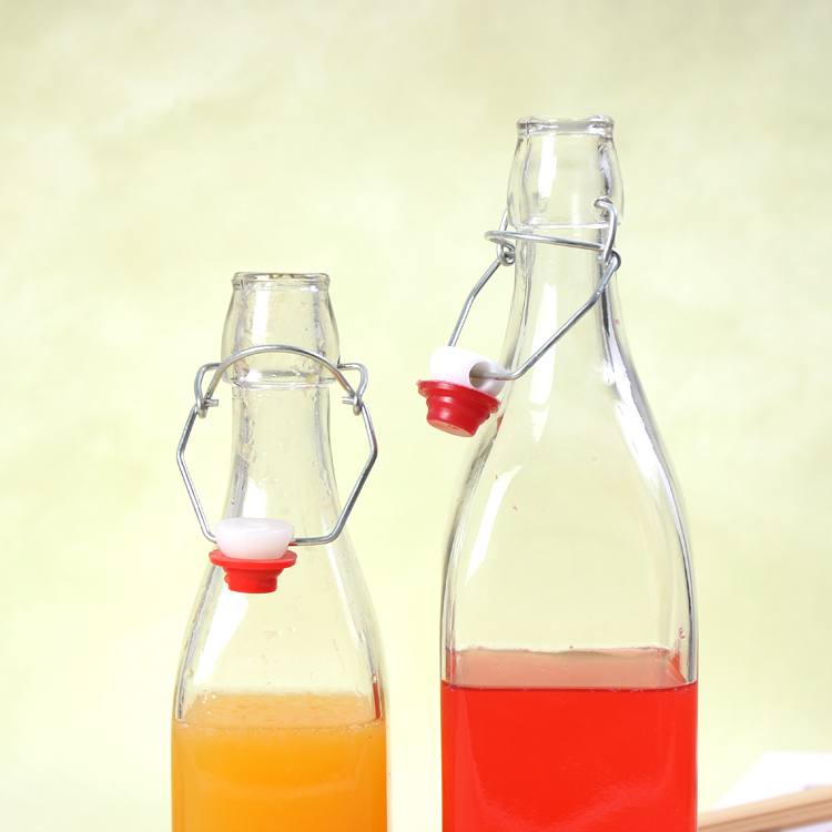 Hot Sale Square Glass Alcohol Beer Bottle 120ml 500ml 900ml with Crown Top Cap