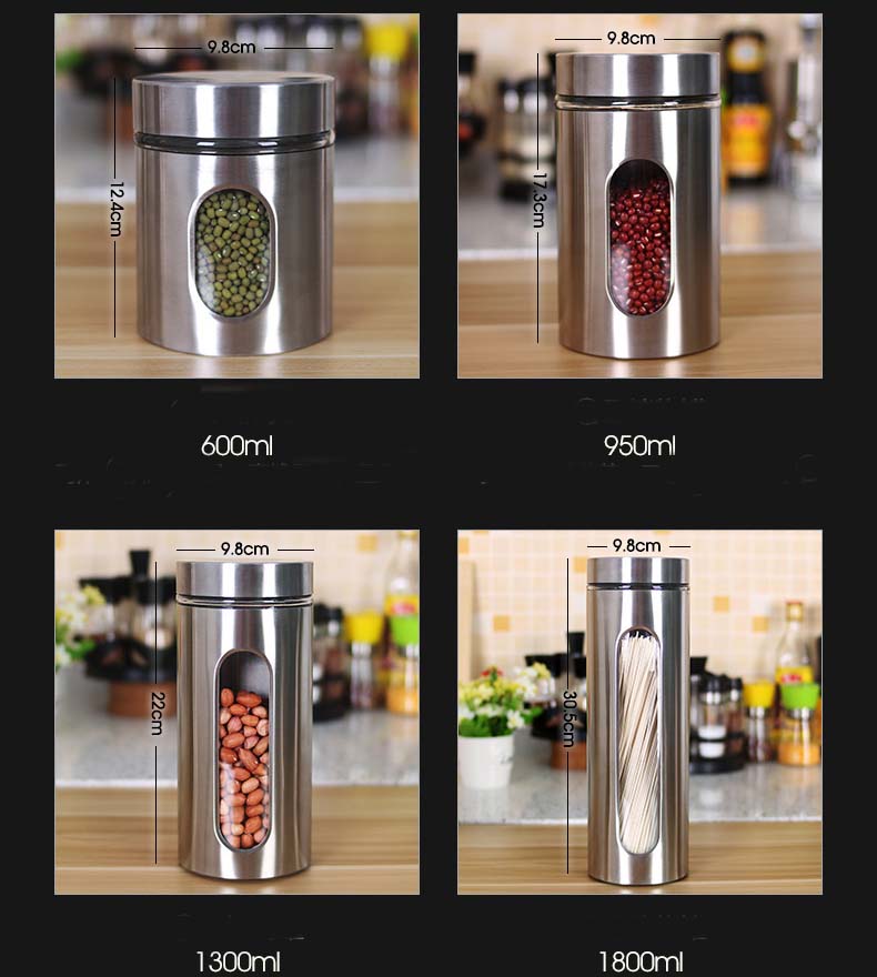 Hot-Sale Stainless Steel Coffee Canisters With Air Tight Screw Lids Bean Containers For Kitchen Organization Coffee Tea Sugar