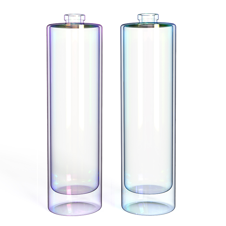 Hot Sale Stock 100ml round Shape Rectangular Clear Glass Perfume Bottle Refillable Spray Clear Glass Perfume Bottle