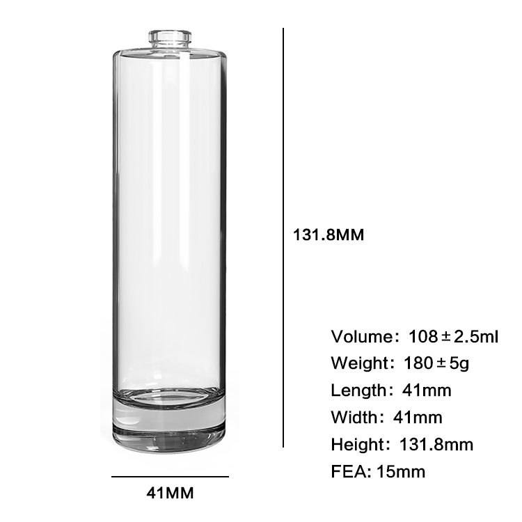 Hot Sale Stock 100ml round Shape Rectangular Clear Glass Perfume Bottle Refillable Spray Clear Glass Perfume Bottle