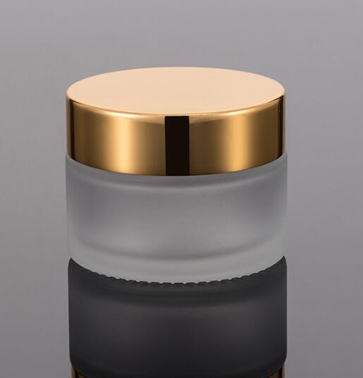 Hot Sale Transparent Frosting Cream Bottle Glass Jar with Plastic Lid