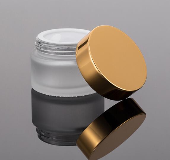 Hot Sale Transparent Frosting Cream Bottle Glass Jar with Plastic Lid