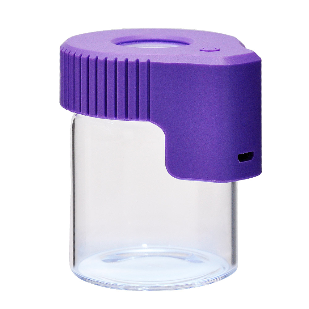 Hot Sale USB Charger Air Tight Storage Herb Stash Container Magnifying Mag Led Glass Weed Jar