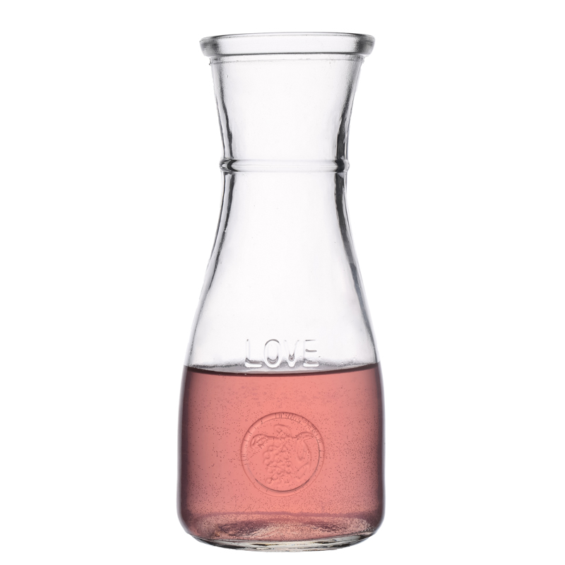 Hot Sale Wholesale High Quality Beverage Empty Customize Clear Round Glass Bottle 350ml 500ml