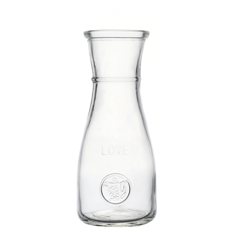 Hot Sale Wholesale High Quality Beverage Empty Customize Clear Round Glass Bottle 350ml 500ml