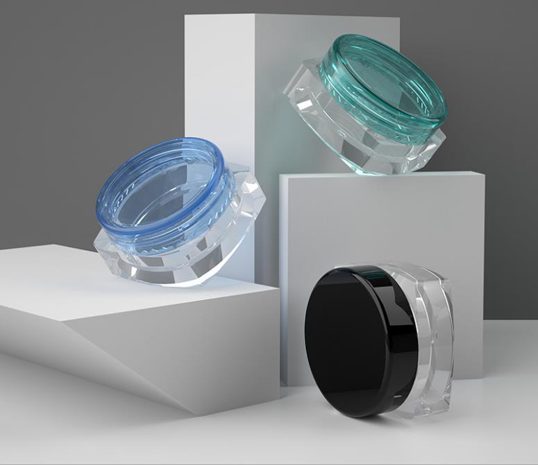 Hot Sale colorful lid plastic jars 3g 5g square plastic jars for face cream eye cream samples good price in stock