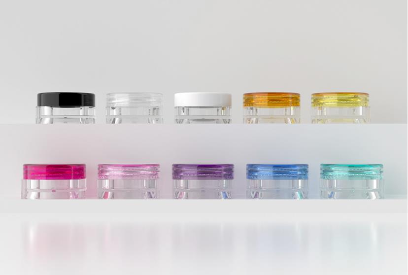 Hot Sale colorful lid plastic jars 3g 5g square plastic jars for face cream eye cream samples good price in stock