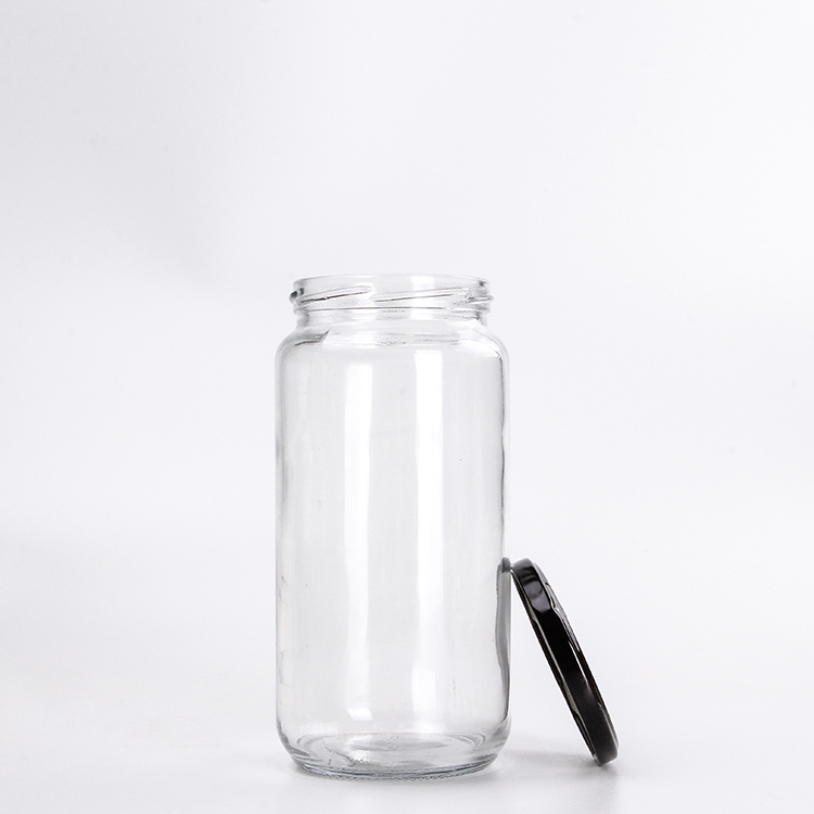 Hot Sale eco friendly 8oz 16oz clear wide mouth storage glass food jar glass jam bottles with cap