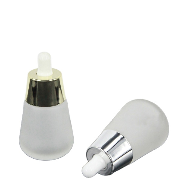 Hot Sale frosted lotion cosmetic dropper glass bottle with low price