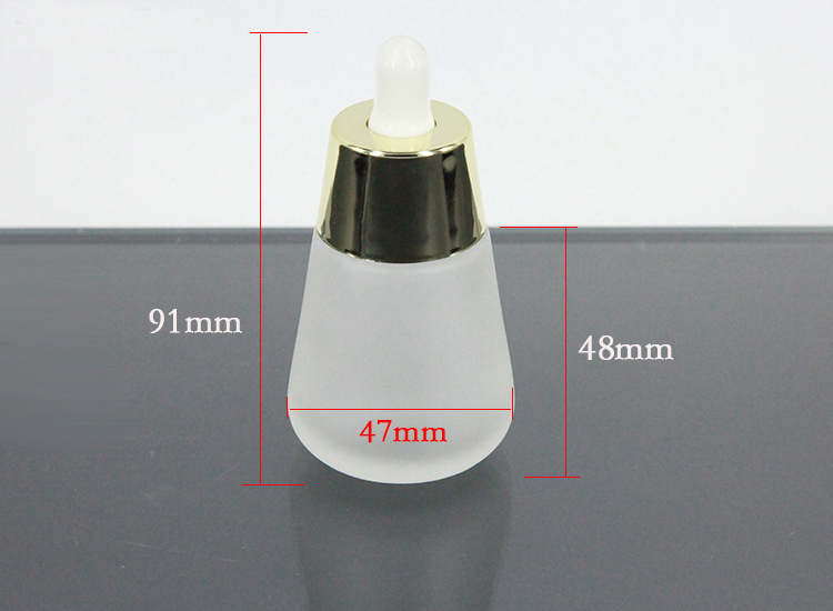 Hot Sale frosted lotion cosmetic dropper glass bottle with low price